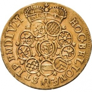 Реверс монеты Курпфальц, 2 дуката, 1707