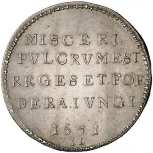 Реверс монеты Курпфальц, 1 талер, 1671, Брак Карла II и Вильгельмины Эрнестины