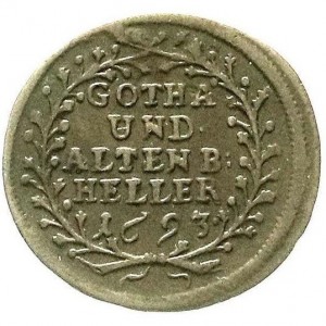 Реверс монеты Саксен-Альтенбург, 1 геллер, 1693