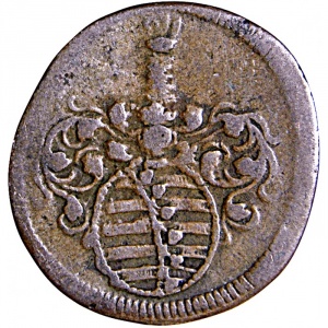 Аверс монеты Саксен-Альтенбург, 1 геллер, 1704-1722