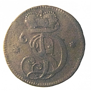 Аверс монеты Саксен-Альтенбург, 1 пфенниг, 1718
