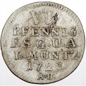 Реверс монеты Саксен-Альтенбург, 6 пфеннигов, 1722-1729