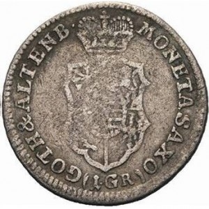 Реверс монеты Саксен-Альтенбург, 1/24 талера, 1725