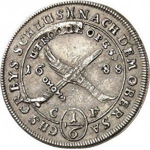 Реверс монеты Саксен-Альтенбург, ⅙ талера, 1688