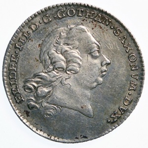 Аверс монеты Саксен-Альтенбург, ⅙ талера, 1764-1765