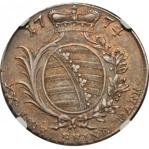 Реверс монеты Саксен-Альтенбург, ½ талера, 1774-1776
