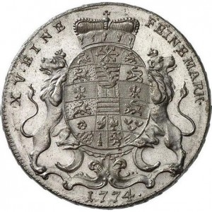 Реверс монеты Саксен-Альтенбург, 1 талер, 1774