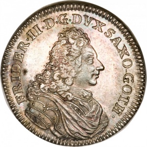 Аверс монеты Саксен-Альтенбург, ¼ талера, 1717, 200 лет реформации