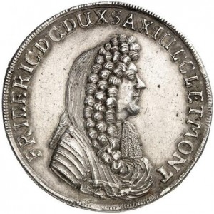 Аверс монеты Саксен-Альтенбург, 1 талер, 1680, Строительство замка в Фридрихсверте