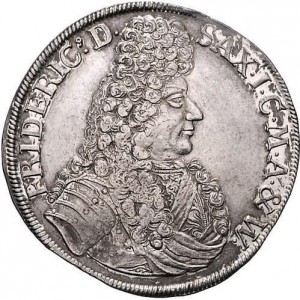 Аверс монеты Саксен-Альтенбург, 1 талер, 1691, Смерть Фридриха I