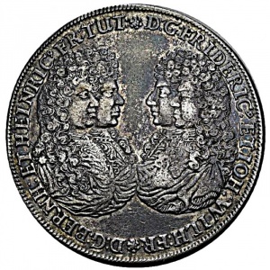 Аверс монеты Саксен-Альтенбург, 1 талер, 1692, Дань уважения Готы регентам