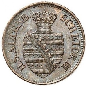 Аверс монеты Саксен-Альтенбург, 1 пфенниг, 1856-1865