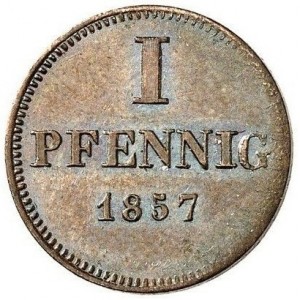Реверс монеты Саксен-Альтенбург, 1 пфенниг, 1856-1865
