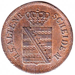 Аверс монеты Саксен-Альтенбург, 2 пфеннига, 1841