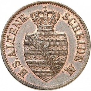 Аверс монеты Саксен-Альтенбург, 2 пфеннига, 1852