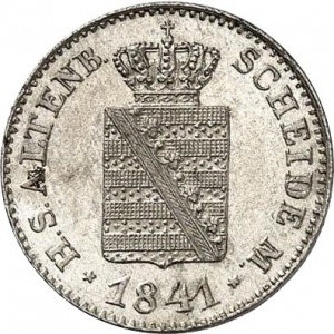Аверс монеты Саксен-Альтенбург, 5 пфеннигов, 1841-1842