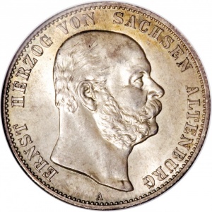 Аверс монеты Саксен-Альтенбург, 2 марки, 1901