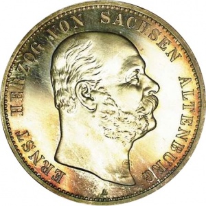 Аверс монеты Саксен-Альтенбург, 5 марок, 1901
