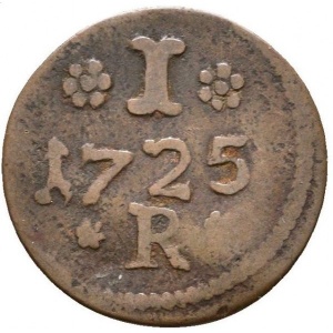Реверс монеты Город Росток, 1 пфенниг, 1725-1735