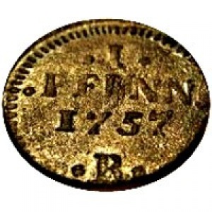 Реверс монеты Город Росток, 1 пфенниг, 1753-1757