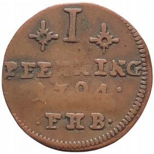 Реверс монеты Город Росток, 1 пфенниг, 1793-1797