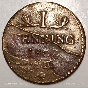 Реверс монеты Город Росток, 1 пфенниг, 1802-1805