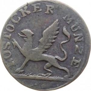 Аверс монеты Город Росток, 1 пфенниг, 1815-1824