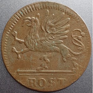 Аверс монеты Город Росток, 6 пфеннигов, 1761-1762