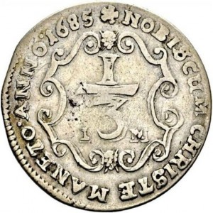 Реверс монеты Город Росток, ⅓ талера, 1685