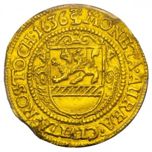 Реверс монеты Город Росток, 1 дукат, 1636-1655