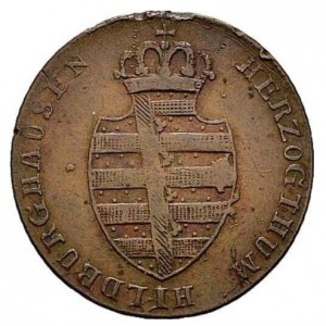 Аверс монеты Саксен-Гильдбурггаузен, ½ крейцера, 1823