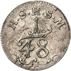 Реверс монеты Саксен-Гильдбурггаузен, 1/48 талера, 1788