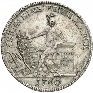 Реверс монеты Саксен-Гильдбурггаузен, 1 талер, 1760