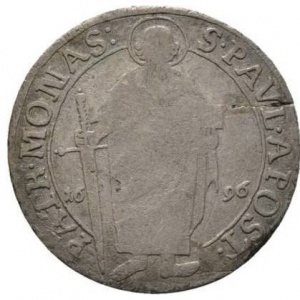 Реверс монеты Мюнстерское княжество-епископство, 2 шиллинга, 1696
