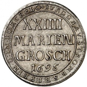Реверс монеты Мюнстерское княжество-епископство, 24 мариенгроша, 1694-1695