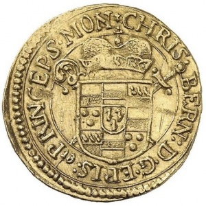 Реверс монеты Мюнстерское княжество-епископство, 1 дукат, 1661
