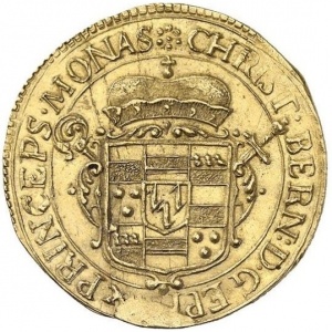 Реверс монеты Мюнстерское княжество-епископство, 2 дуката, 1661