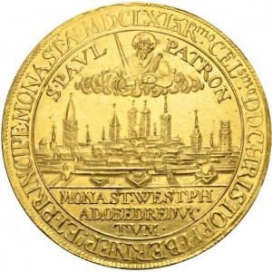 Аверс монеты Мюнстерское княжество-епископство, 6 дукатов, 1661