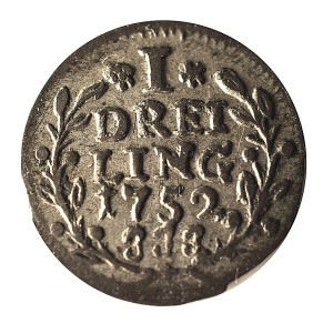 Реверс монеты Любек, 1 дрейлинг, 1752-1762