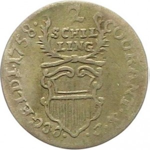 Реверс монеты Любек, 2 шиллинга, 1758