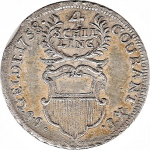 Реверс монеты Любек, 4 шиллинга, 1758