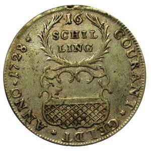 Реверс монеты Любек, 16 шиллингов, 1728