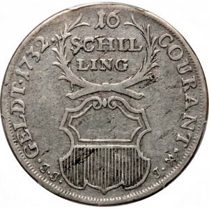 Реверс монеты Любек, 16 шиллингов, 1731-1758