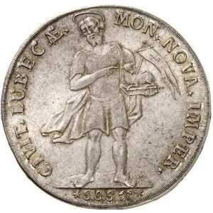 Аверс монеты Любек, 1 талер, 1742