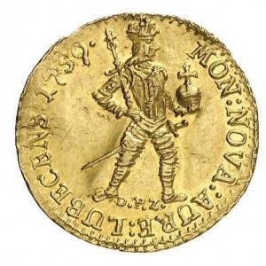 Реверс монеты Любек, 1 дукат, 1749-1759