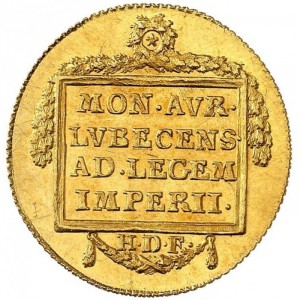 Реверс монеты Любек, 1 дукат, 1789-1790