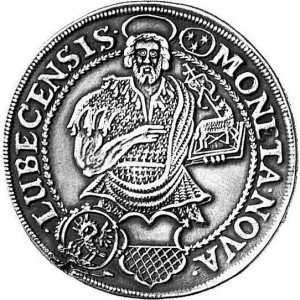 Аверс монеты Любек, 1 талер, 1670