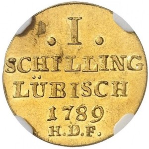 Реверс монеты Любек, 1 шиллинг, 1789