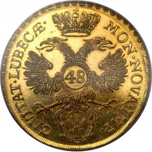Аверс монеты Любек, 48 шиллингов, 1752