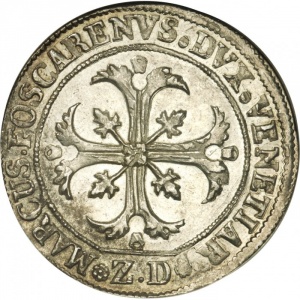 Аверс монеты Венецианская республика, ½ скудо, 1762